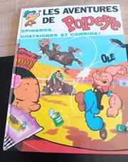 livre les aventures de popeye epinards chataignes et corrida 